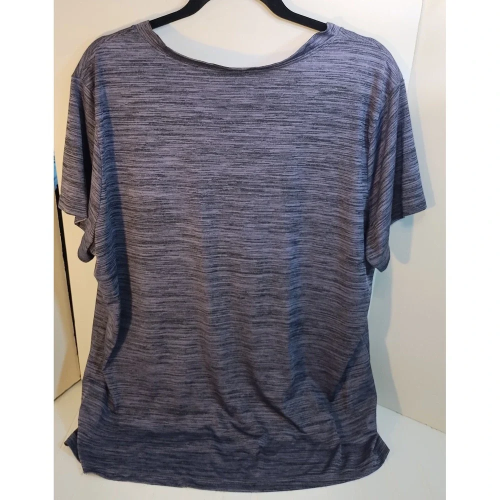 Nike MLB Cleveland Indians Gray Heathered Dri-FIT V-Neck T-Shirt XXL Baseball